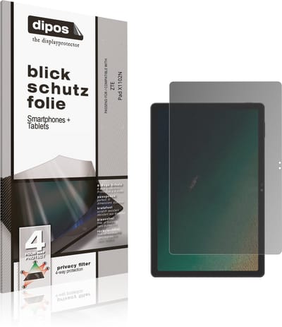 dipos – Matte Privacy Screenprotector geschikt voor ZTE Pad X1102N | Anti-Spy Beschermfolie