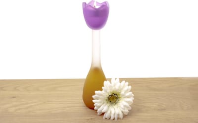 Mini Urn - Urn - Waxinelichthouder - Tulp - Paarse Tulp met Bruin