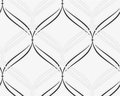 ZWART WIT RETRO MODERN BEHANG 95182-1