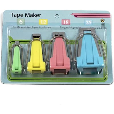 Professionele Set Bias Tape Makers met 6mm/12mm/18mm/25mm Maten Naaigereedschap voor Stof Afbinding Naaien Handwerk en DIY Costura