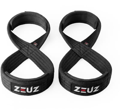 ZEUZ Figure 8 Lifting Straps – Gewichthefriemen voor Deadlift & Krachttraining - Maat M