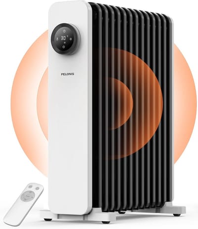 Elektrische Olie Radiator 2500W met Thermostaat en Timer voor Thuis of Kantoor