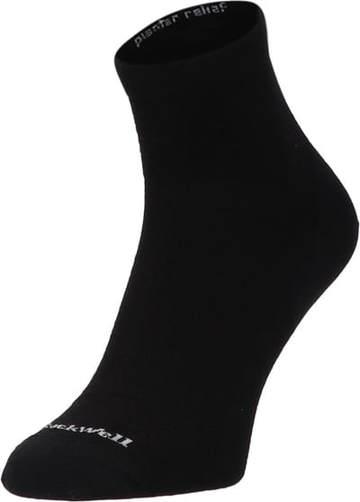 Sockwell - Plantar Ease Quarter Heren Hielspoor Sokken Klasse 2 Black Solid - Maat 39-43