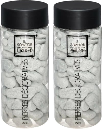 Atmosphera middelgrote decoratie/hobby stenen - 2x - grijs - 750 gram - Aquarium en vazen vulling - steentjes