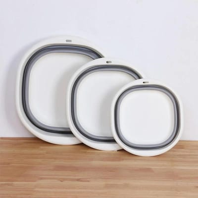 Lavabo Pliable Portable de Voyage en Plastique Lavabo Ménager Rangement Pliant Lavoir Pliant