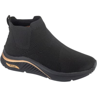 Skechers Arch Fit S-Miles - Sock Walk, Vrouwen, Zwart, Sportschoenen, maat: 37