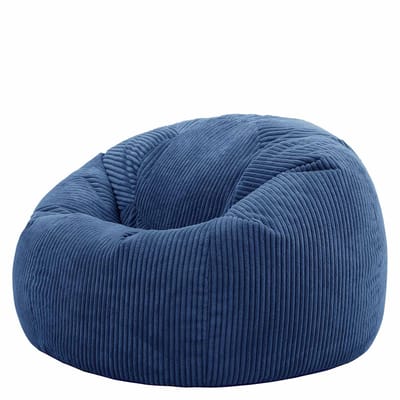 icon - Kingston Zitzak Fauteuil - Ribfluweel - Denimblauw