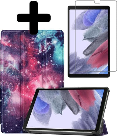 Hoesje - Geschikt voor Samsung Galaxy Tab A7 Lite - Met Screenprotector - Hardcover Book Case - Trifold Bookcase Hoes - Hard Cover - Tablethoes - Galaxy