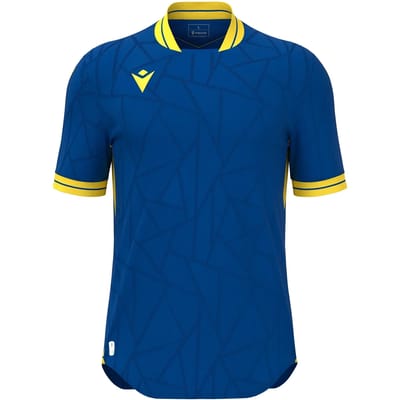 Macron Cerberus Shirt Korte Mouw Heren - Royal / Geel | Maat: L