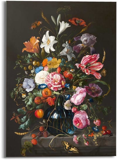 Plexiglasschilderij De Heem Stilleven bloemen op vaas - 70 x 50 - Acrylglas - REINDERS
