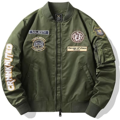 Lente en Herfst Nieuwe Air Force MA1 Pilotenjack Heren Zware Industrie Geborduurd Baseballuniform Grote Maat Jas Werkjas Trendy XXXXL