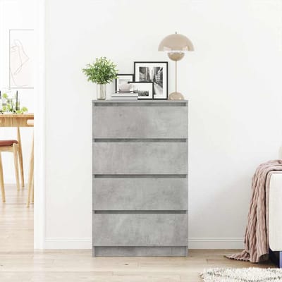 vidaXL - Dressoir - 60x35x98,5 - cm - bewerkt - hout - betongrijs