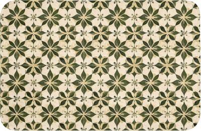 WC mat 60x40 cm - Antislip - Tegel - Dessin - Groen - Toiletmat - Vloermat - Douchemat - Toilet tapijt - Toiletmatten