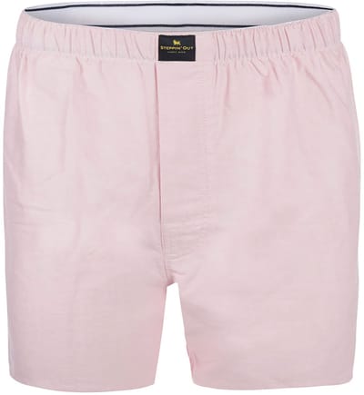 Steppin' Out Boxer Roze Oxford - Maat S - Heren - Boxershorts