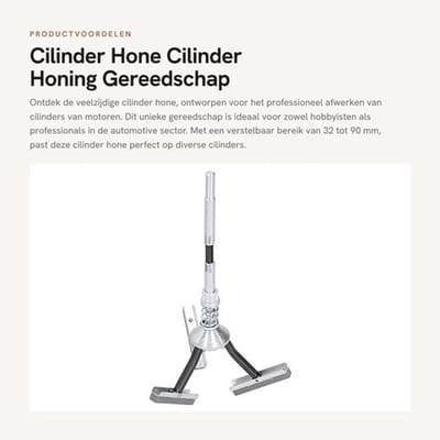 Cilinder Hone 32-90 Mm - Verstelbare 3 Kaken - Automatische Motor - Flexibele As - Professioneel Gereedschap - Metaal - Motor Honing