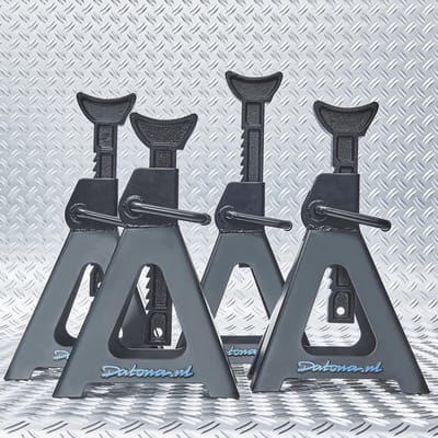 Datona® Extra hoge assteunen 6 ton - 4 stuks - Zwart