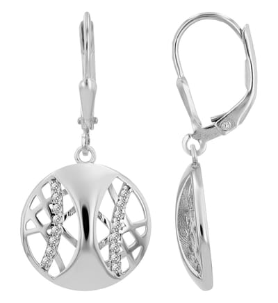 AKZENT Akzent damesoorbel "Peonia" van 925 Sterlingzilver, gerhodineerd, duurzaam