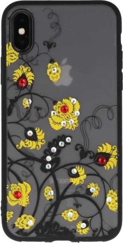 Geel Diamant Bloemen Hoesje Cases voor iPhone X
