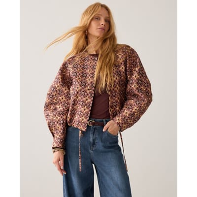 Summum jacket jacquard lurex 1s1319-12528 335 dark burgundy