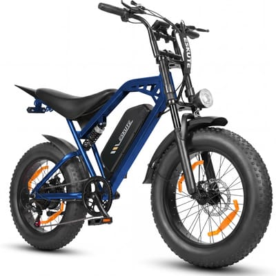 ESKUTE V202 Off-road Elektrische Fiets, 48V 20.8Ah Batterij met Groot Bereik, Dubbele Ophanging blauw