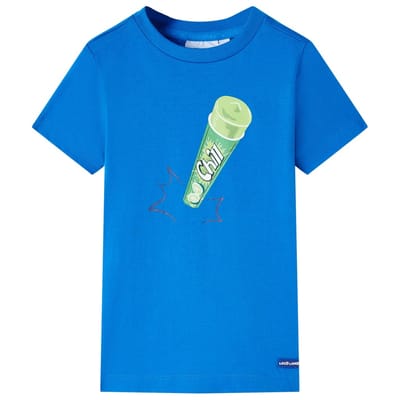 vidaXL - Kindershirt - 128 - felblauw