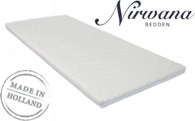 Nirwana Traagschuim Topdekmatras 90x200 - 6 cm - NASA Traagschuim - Ergonomische Ondersteuning - Luxe Afritsbare Hoes - Geproduceerd in Nederland
