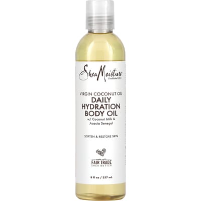 100% Onbewerkte Kokosolie, Dagelijkse Hydraterende Lichaamsolie, 8 Fl Oz (237 ml) beige