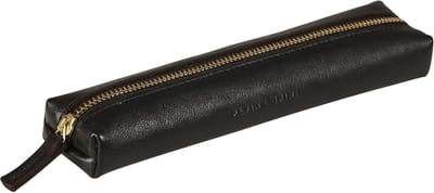Kleine Etui van Glad Lamsleer - 19x4x2,5 cm - Zwart