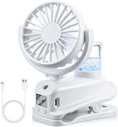 Dailygoods - Tafelventilator met Clip en 4 Snelheden, Oplaadbaar via USB