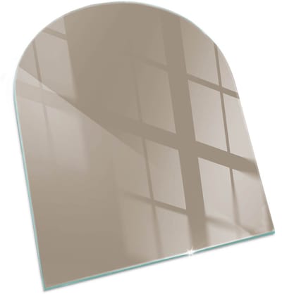 Tulup Kachel Vloerplaat - Kleur Bruin Plaat Voor Onder Houtkachel - 80 cm x 70 cm - Bruin Vloerplaat Openhaard - Halfrond Kachel Vloerplaat - Plaat Voor Onder Kachel - Vloerplaat Voor Kachel - Vloerplaat Voor Houtkachel
