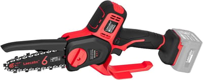 Mini elektrische kettingzaag - Snoerloze boomzaag - Tuin snoeien - Lichtgewicht ontwerp - 6 inch zaagblad - Rood