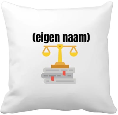 Akyol - advocaat weegschaal (met eigen naam) Kussen hoes - Advocaat - advocaten - met eigen naam - leuk cadeau voor iemand die advocaat is - cadeau - kado - 40 bij 40 cm
