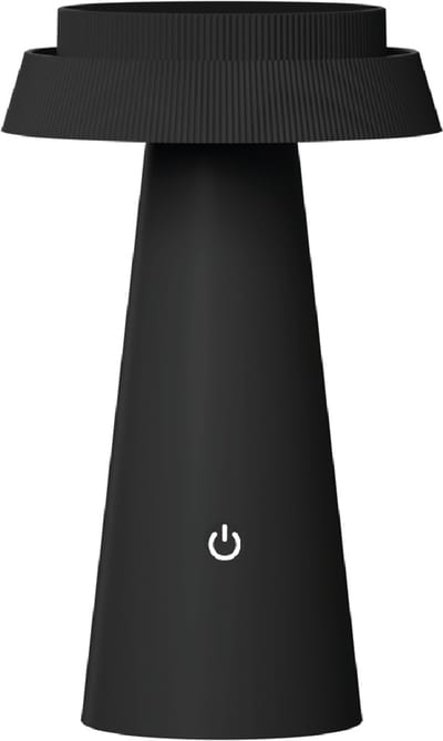 Luxus Europe - Tafellamp Solar Mambo Zwart - Draadloze LED Solar Tafellamp Buiten - Zonne-energie & USB-C Oplaadbaar - 3 Lichtkleuren - Dimbaar - IP54 Waterbestendig