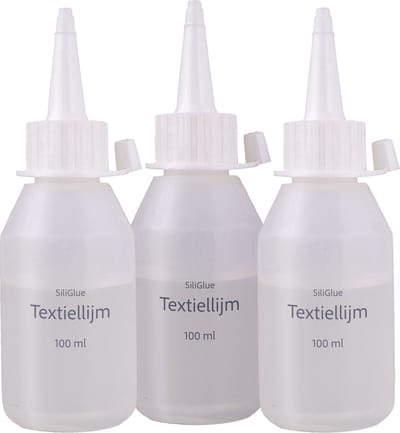 Siliglue - Textiellijm - 100 ML - set van 3 flesjes met doseerdop
