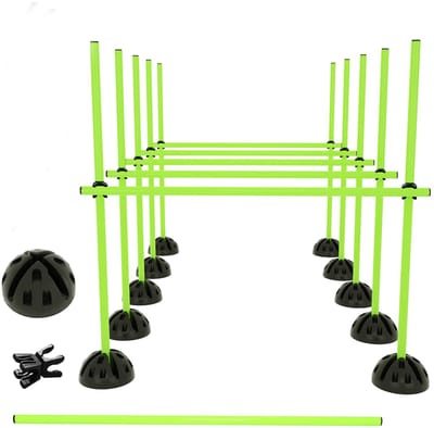 ACXIN Agility Jump Bar Set - 100 cm - groen PVC staven - met zwarte ABS voeten - voor training