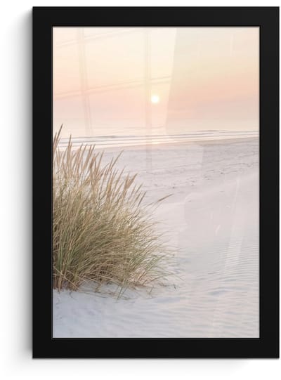 Poster in lijst - Fotolijst 20x30 cm - Posters - Horizon - Duinlandschap - Zand - Posterlijst zwart - Decoratie - Wanddecoratie woonkamer - Muurdecoratie slaapkamer