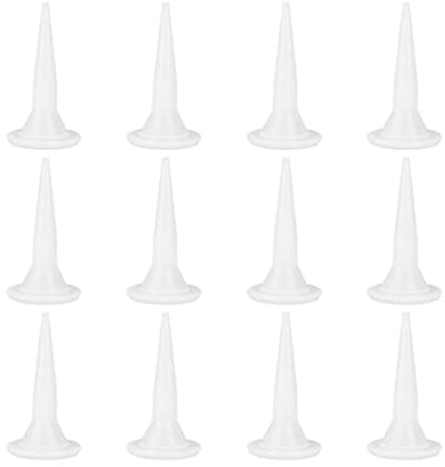12 Stuks Witte Siliconen Caulk Nozzles voor Breeuwpistool - Herbruikbare en Duurzame Applicator voor Glas en Cement