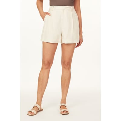 Scotch & Soda Tailored Pleat Shorts White Cap Grey Taglia: W24 | Pantaloncini Outlet | Donna | Bianco