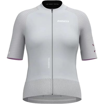 Bioracer Epic Korte Mouw Wielertrui Wit,Grijs XS Vrouw