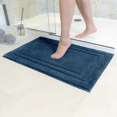 Badmat Anti-Slip | Super absorberend en machinewasbaar | Te combineren als badmat set | Voor de badkamer, douche, bad of als WC mat |Royal Blue - 50x80 cm