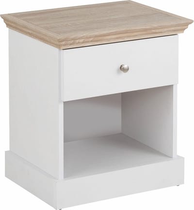 Binz-Nachtkastje - 1-Lade - Wit Eikenlook