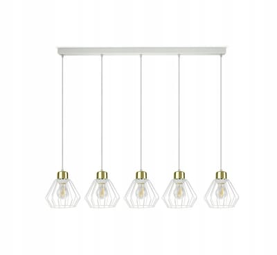 Glam Lamp Zilver Wit LED - Stijlvolle Plafondlamp met Gouden Accent