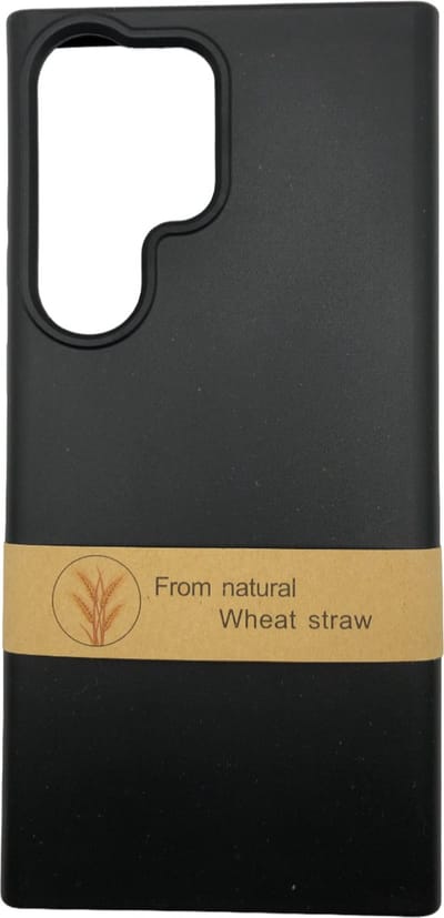 Biologisch Afbreekbaar Soft case hoesje - Duurzaam Afbreekbaar Milieuvriendelijk Back Cover - Geschikt voor Samsung Galaxy S22 Ultra / S23 Ultra - Zwart