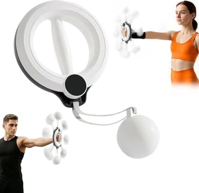 Arm Workout Apparatuur - Onderarm Trainer - Bovenlichaam Toning - Digitaal Volgsysteem - One Size - Wit
