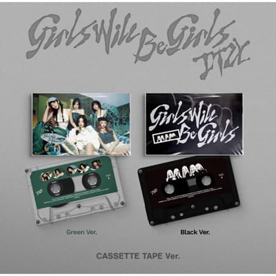ITZY [Girls Will Be Girls] Cassette Tape Ver. NO POB_Random ver. 1EA gray