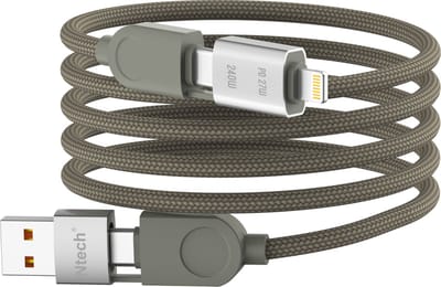 usb c kabel - usb c naar usb c - 240W 4 in 1 Magnetische Oplaadkabel - 480Mbps gegevensoverdracht kabel Geschikt voor o.a. Smartphone en tablet