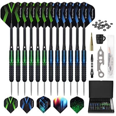 Professionele Dartpijlen Set - 20g en 22g Gewicht met Stalen Punten, Aluminium Schachten en Flights