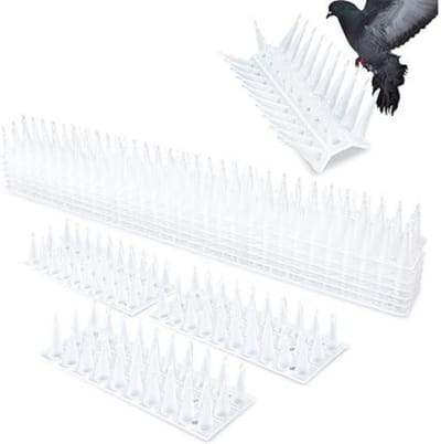 GELLDG 12 Stuks Vogelafweer Stuks - Kunststof Vogelschrik Spikes - Duurzame Taubenverdrijver - 43x4x3.5cm - Buigzaam en Weerbestendig - Geschikt voor Balkon Fensterbank Dach en Zaun - Kunststof