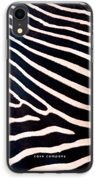 Case Company® - Hoesje geschikt voor iPhone XR hoesje - Zebra - Soft Cover Telefoonhoesje - Bescherming aan alle Kanten en Schermrand