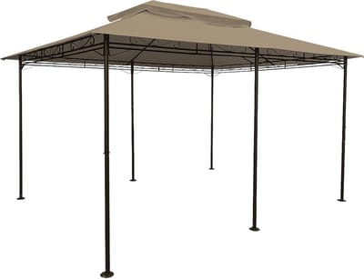 Dak voor paviljoen - Overkapping dak - Bescherming tegen weer - Waterdichte coating - 4x3 meter - Bruin